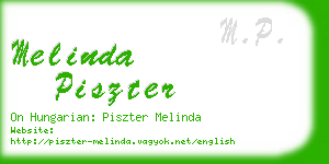 melinda piszter business card